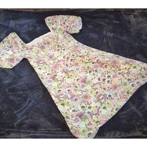 BCBGeneration Floral Puff Sleeve‎ Pastel Lined Mini Dress Size 12